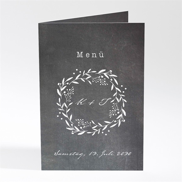 Menükarte Hochzeit Gravur auf Schiefertafel ref.N401763