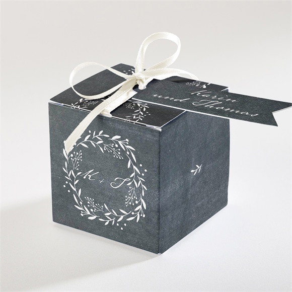 Geschenkbox Hochzeit Gravur auf Schiefertafel ref.N34067
