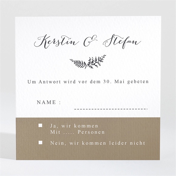 Antwortkarte Hochzeit Verknüpft ref.N3001298