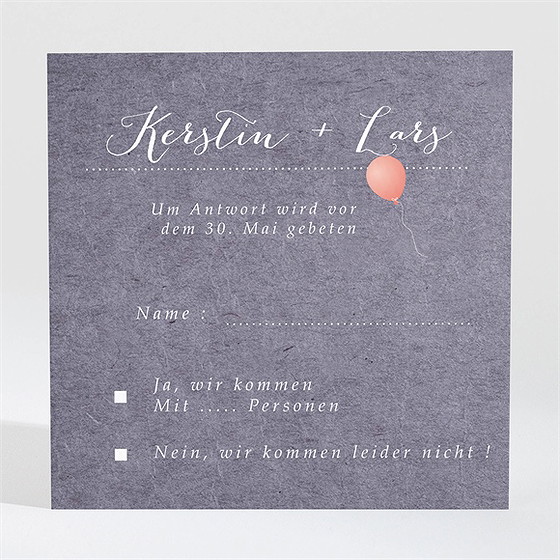 Antwortkarte Hochzeit Vintage Auto