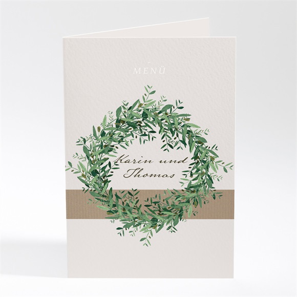 Menükarte Hochzeit Frühlingskranz ref.N401769