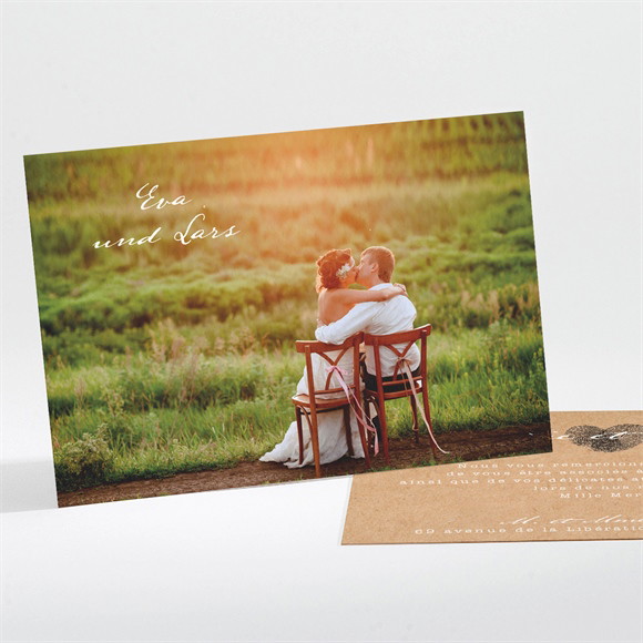 Dankeskarte Hochzeit Abdruck des Herzens ref.N111178