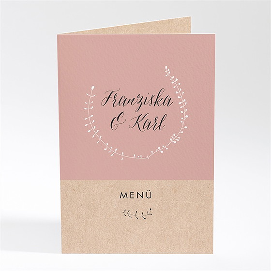 Menükarte Hochzeit Festlichkeit