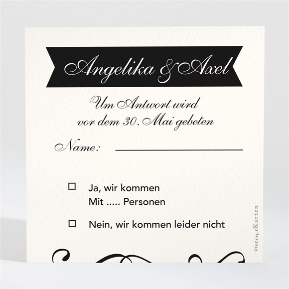 Antwortkarte Hochzeit Retro-Ambiente ref.N3001323