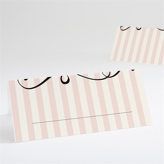 Tischkarte Hochzeit Retro-Ambiente