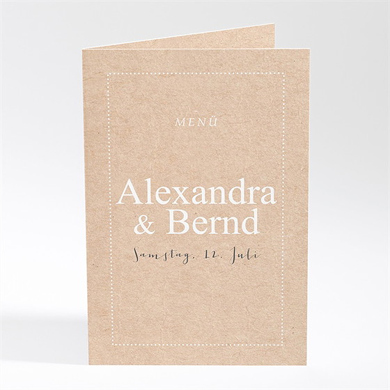 Menükarte Hochzeit Unsere Story