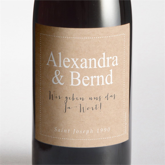 Flaschenetikett Hochzeit Unsere Story ref.N3001327