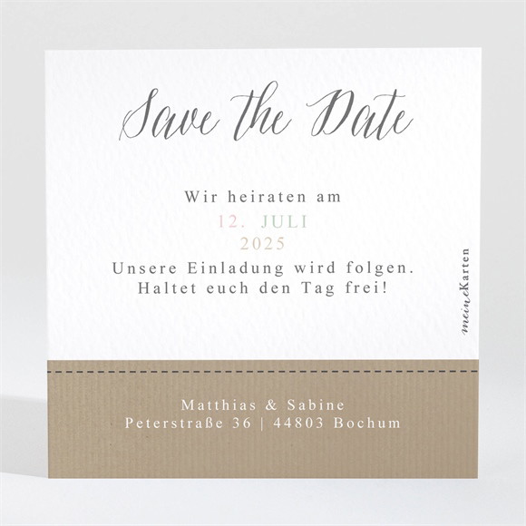 Save the Date Karte Natürlich verbunden ref.N3001334