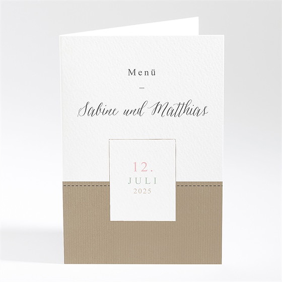 Menükarte Hochzeit natürlich verbunden