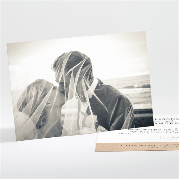 Danksagungskarte Hochzeit "Silber Linde"