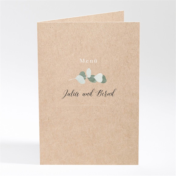 Menükarte Hochzeit Eukalyptus rustikal ref.N401782