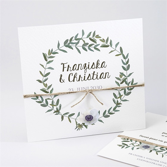 Hochzeitseinladung Zarte Blüte