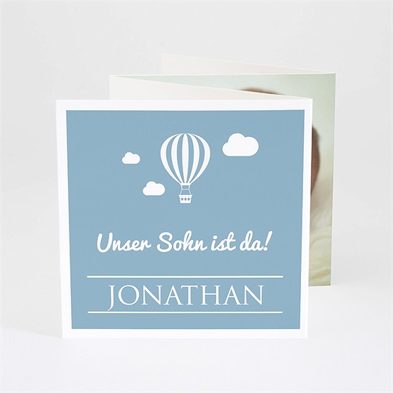 Geburtskarte Heißluftballon
