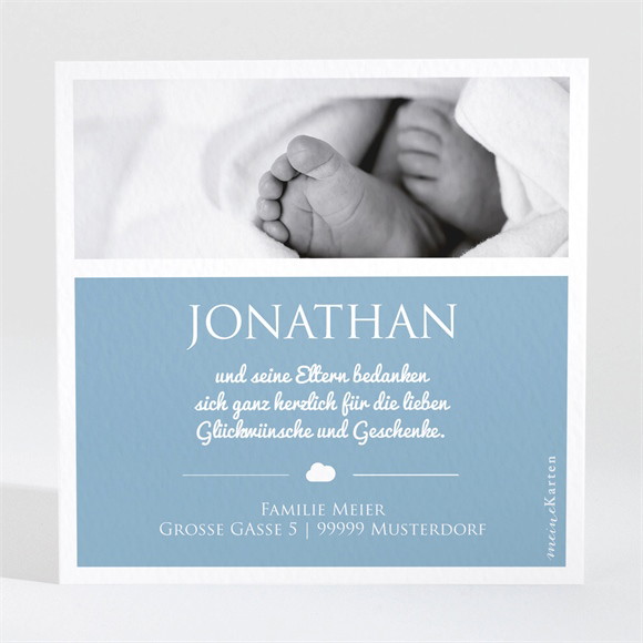 Dankeskarte Geburt Heißluftballon ref.N3001355