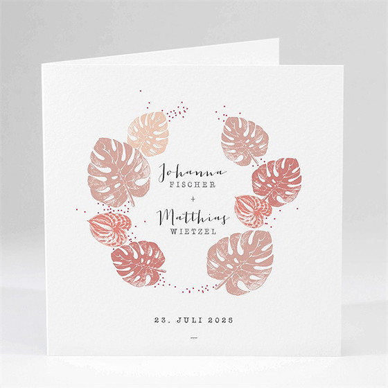 Hochzeitseinladung Philodendron