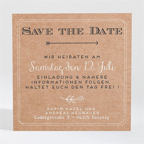 Save the Date Karte vertrauen