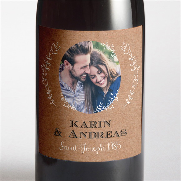 Flaschenetikett Hochzeit Vertrauen ref.N3001367