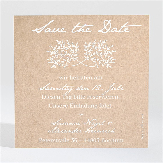Save the Date Karte kraft