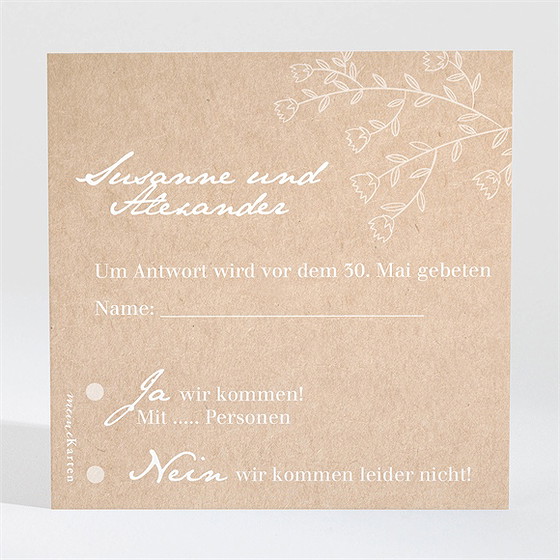 Antwortkarte Hochzeit Kraft