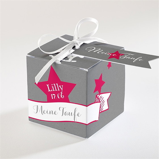 Geschenkbox Taufe Schaukelpferd Rot