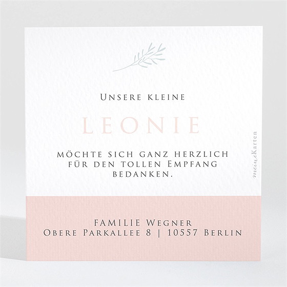 Dankeskarte Geburt Zartheit