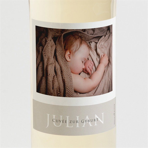 Flaschenetikett Geburt Das pure Glück ref.N3001399