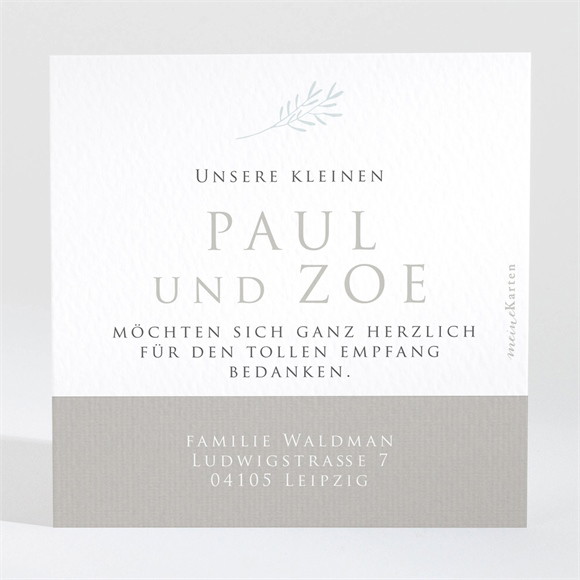 Dankeskarte Geburt Doppeltes Glück ref.N3001402