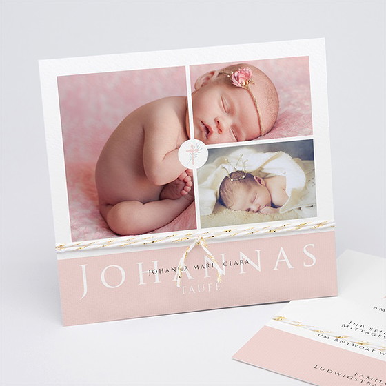 Einladung Taufe Rosa Poetik