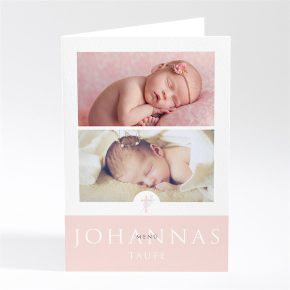 Menükarte Taufe Rosa Poetik ref.N401799