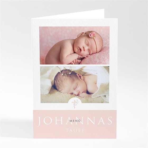 Menükarte Taufe Rosa Poetik