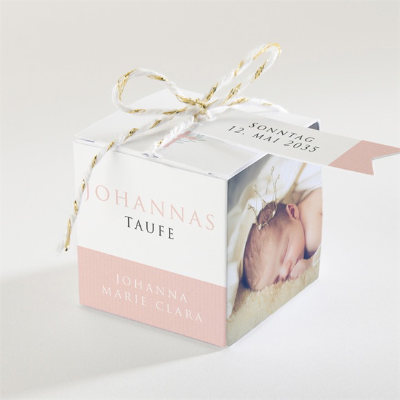 Geschenkbox Taufe Rosa Poetik ref.N340106
