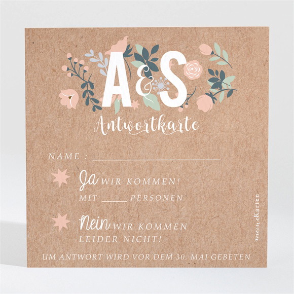 Antwortkarte Hochzeit Scheunenhochzeit ref.N3001408