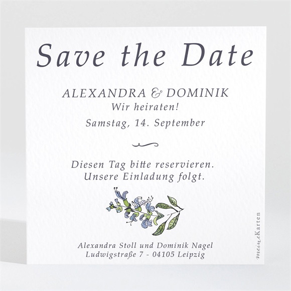 Save the Date Karte Retrokranz ref.N3001412