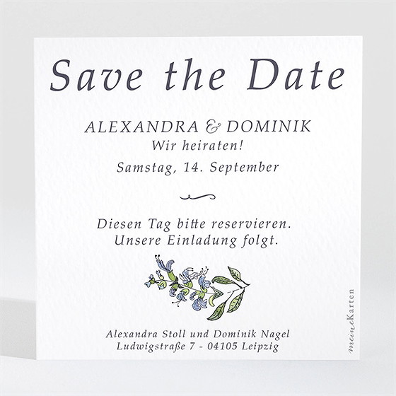 Save The Date Karte Retrokranz