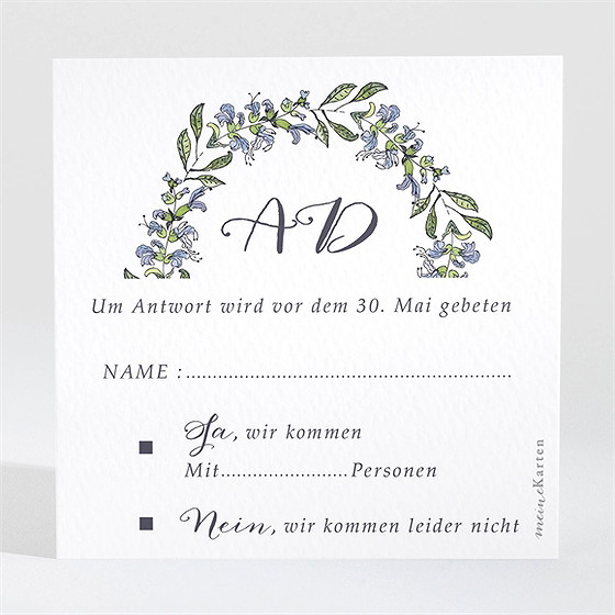 Antwortkarte Hochzeit retrokranz