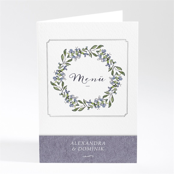 Menükarte Hochzeit Retrokranz ref.N401804