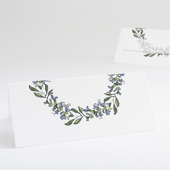 Tischkarte Hochzeit Retrokranz