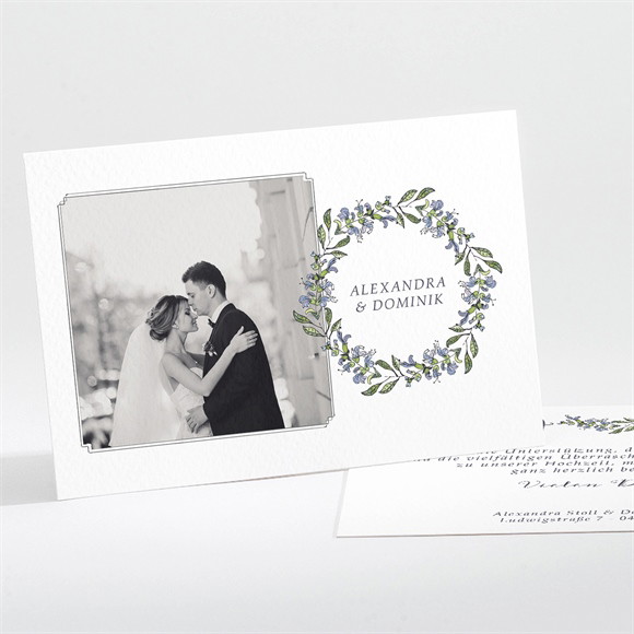 Dankeskarte Hochzeit Retrokranz ref.N111196