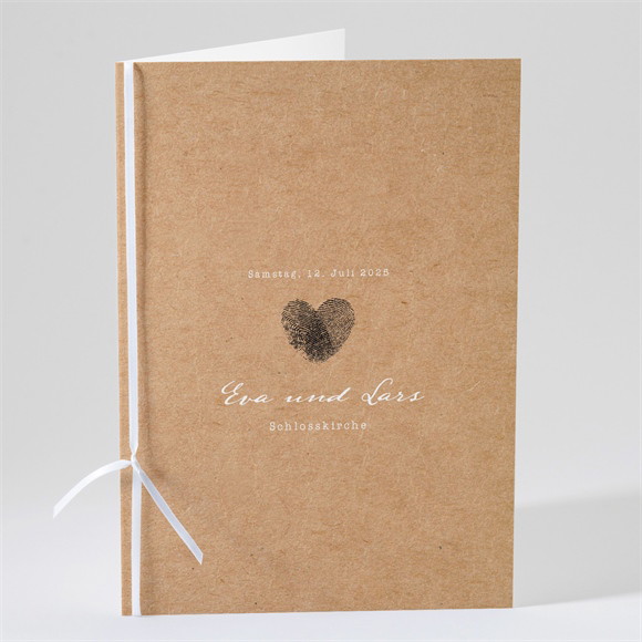 Kirchenheft Hochzeit Abdruck des Herzens ref.N49107