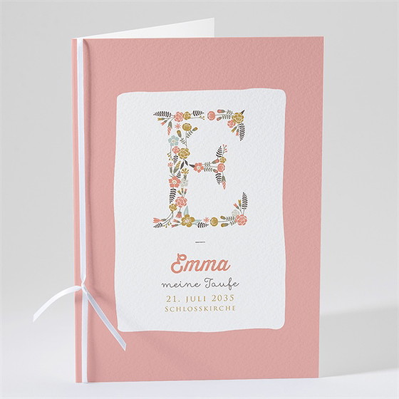 Kirchenheft Taufe blumenalphabet mädchen