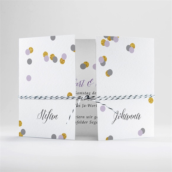 Hochzeitseinladung Konfettiregen ref.N70170