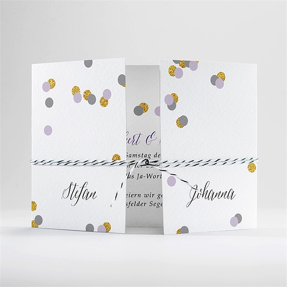 Hochzeitseinladung Konfettiregen