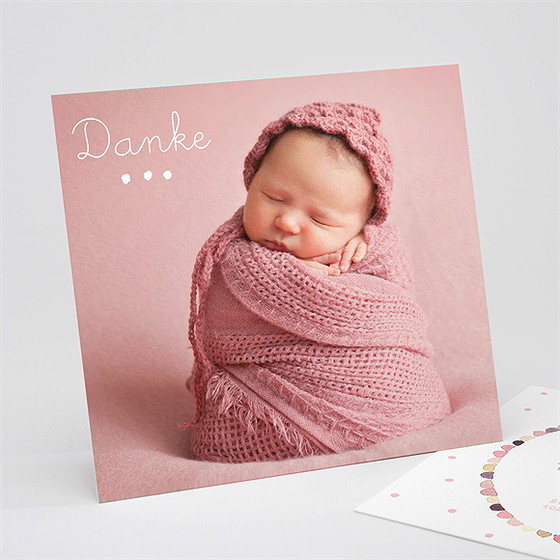 Dankeskarte Geburt Lilly
