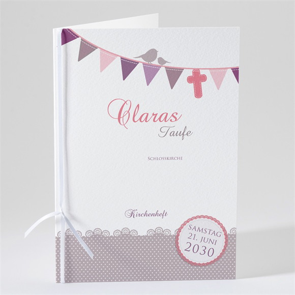 Kirchenheft Taufe Vogelgesang Mädchen ref.N49125