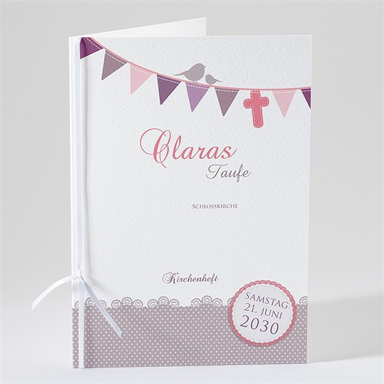 Kirchenheft Taufe vogelgesang mädchen