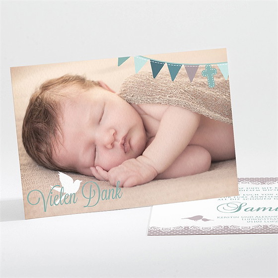 Dankeskarte Taufe vogelgesang junge