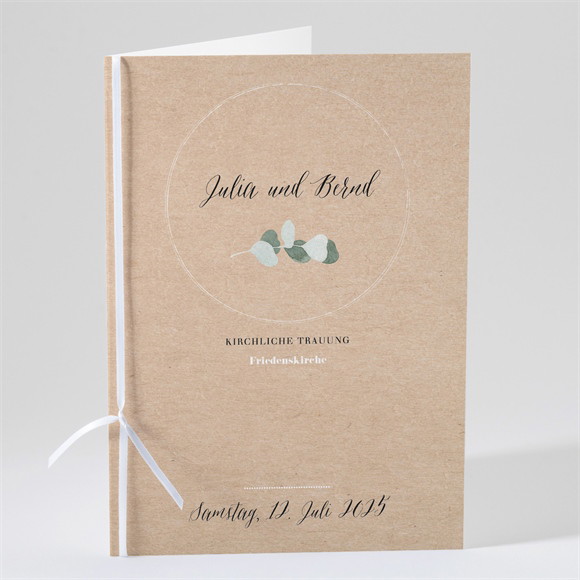 Kirchenheft Hochzeit Eukalyptus rustikal ref.N49133