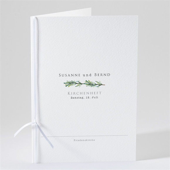 Kirchenheft Hochzeit Rosmarin Zweig ref.N49136
