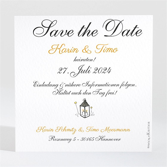 Save The Date Karte Sommerhochzeit