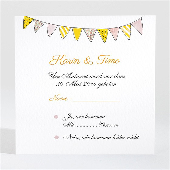 Antwortkarte Hochzeit Sommerhochzeit